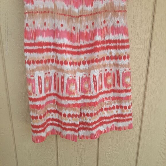 Tahari Dress Linen Sheath Aztec Hieroglyphic - Picture 7 of 8